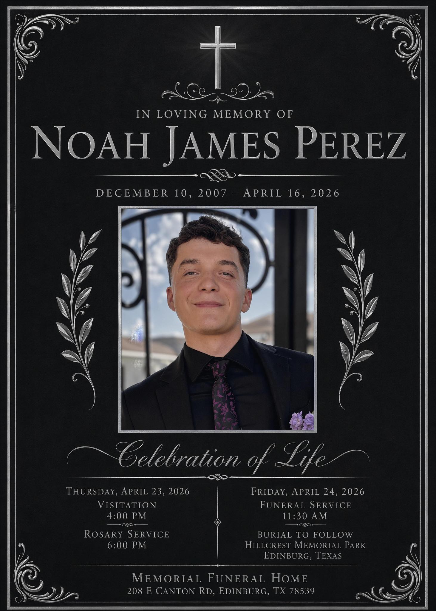 Noah James Perez Edinburg, Texas Obituary-Death: Funeral Date For Noah James Announced